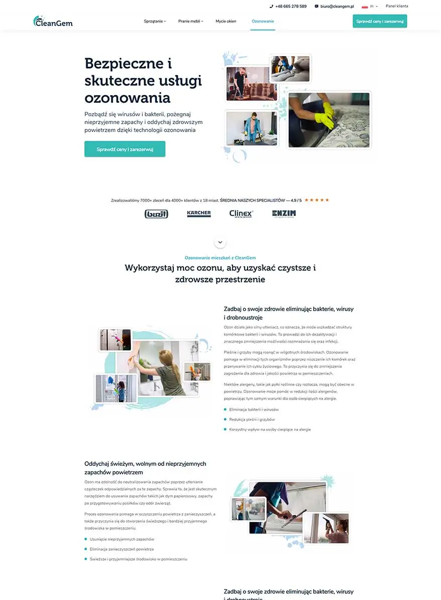 Miniaturka wykonanego projektu strony z sekcji portfolio